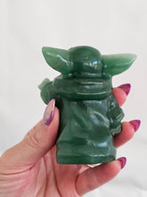 Load image into Gallery viewer, Aventurine Carved Crystal Yoda Figure
