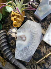 Load image into Gallery viewer, Brazilian Agate Crystal Crescent Druzy Coffins