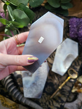 Load image into Gallery viewer, Brazilian Agate Crystal Crescent Druzy Coffins