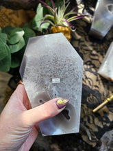 Load image into Gallery viewer, Brazilian Agate Crystal Crescent Druzy Coffins