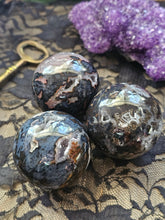 Load image into Gallery viewer, Rare Brazilian Black Agate Druzy Crystal Spheres