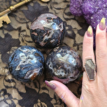 Load image into Gallery viewer, Rare Brazilian Black Agate Druzy Crystal Spheres