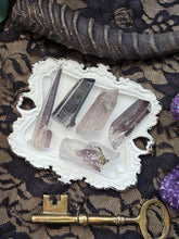 Load image into Gallery viewer, Raw Pink + Black Lithium Quartz with Epidote and Hematite