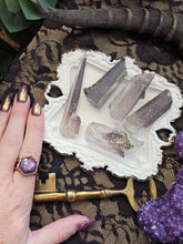 Load image into Gallery viewer, Raw Pink + Black Lithium Quartz with Epidote and Hematite