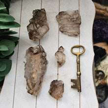 Load image into Gallery viewer, Raw Brazilian Smokey Elestial Quartz