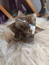 Load image into Gallery viewer, Smokey Quartz Asteroid Stellated Merkabah Crystal Star