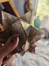 Load image into Gallery viewer, Smokey Quartz Asteroid Stellated Merkabah Crystal Star