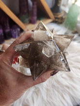 Load image into Gallery viewer, Smokey Quartz Asteroid Stellated Merkabah Crystal Star