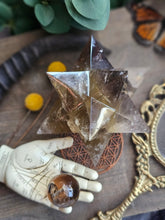 Load image into Gallery viewer, All Natural Smokey Citrine Asteroid Stellated Merkabah Crystal Star