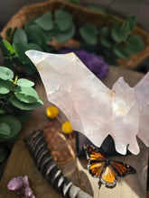 Load image into Gallery viewer, Rose Quartz Bat on a Stand