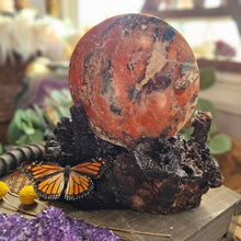 Load image into Gallery viewer, Orange Jasper + Apatite Full Moon on Driftwood