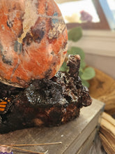 Load image into Gallery viewer, Orange Jasper + Apatite Full Moon on Driftwood