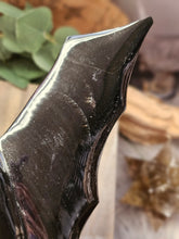 Load image into Gallery viewer, Nocturnal Rainbow Obsidian Bats on a Stand