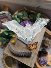 Load image into Gallery viewer, XL Clear Quartz Bat on a Stand