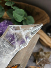 Load image into Gallery viewer, XL Clear Quartz Bat on a Stand