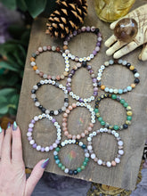 Load image into Gallery viewer, Bespoke Gemstone Crystal Diffuser Mala Bracelets