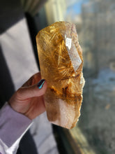 Load image into Gallery viewer, Star Rutile Quartz Crystal Half Raw Polished Statement Piece