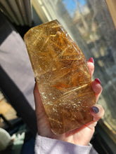 Load image into Gallery viewer, Star Rutile Quartz Crystal Half Raw Polished Statement Piece