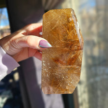 Load image into Gallery viewer, Star Rutile Quartz Crystal Half Raw Polished Statement Piece