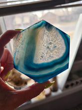 Load image into Gallery viewer, Agate Hexagon Crystal Druzy Coasters