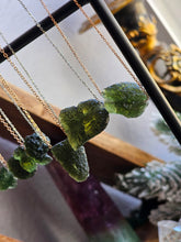 Load image into Gallery viewer, Genuine Moldavite Tektite Space Glass Pendant Necklace