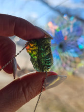 Load image into Gallery viewer, Genuine Moldavite Tektite Space Glass Pendant Necklace