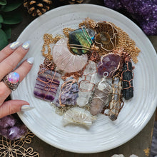 Load image into Gallery viewer, Heady Wire Wrapped Crystal Pendant Necklaces