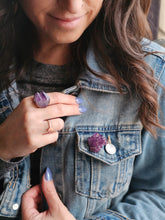 Load image into Gallery viewer, Raw + Polished Real Crystal Pins