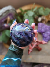 Load image into Gallery viewer, AAA Rainbow Fluorite Crystal Sphere