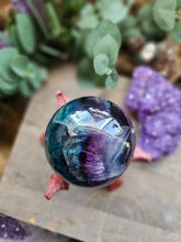 Load image into Gallery viewer, AAA Rainbow Fluorite Crystal Sphere
