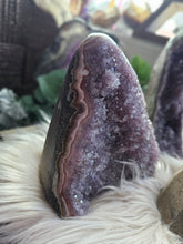 Load image into Gallery viewer, Raw Purple Amethyst Cut Base Crystal Cathedrals