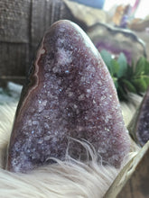 Load image into Gallery viewer, Raw Purple Amethyst Cut Base Crystal Cathedrals