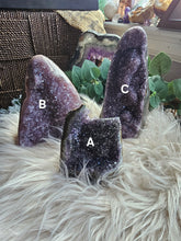 Load image into Gallery viewer, Raw Purple Amethyst Cut Base Crystal Cathedrals