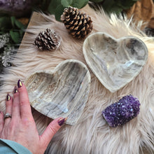 Load image into Gallery viewer, Grey Onyx Crystal Gemstone Heart Shaped Dish