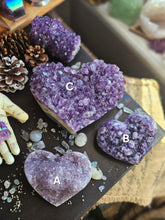 Load image into Gallery viewer, Natural Raw Amethyst Crystal Hearts