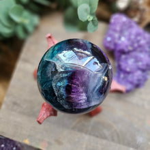 Load image into Gallery viewer, AAA Rainbow Fluorite Crystal Sphere