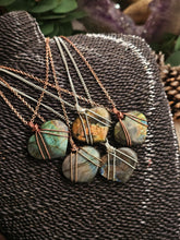 Load image into Gallery viewer, Labradorite Wire Wrapped Puffy Heart Shaped Crystal Pendant Necklaces