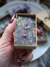 Load image into Gallery viewer, Fluorite Octahedron Gemstone Stud Earrings