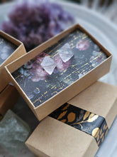 Load image into Gallery viewer, Fluorite Octahedron Gemstone Stud Earrings