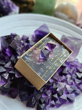 Load image into Gallery viewer, Fluorite Octahedron Gemstone Stud Earrings