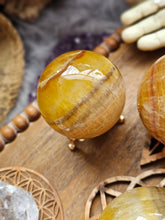 Load image into Gallery viewer, Natural Rare Yellow Fluorite Crystal Spheres
