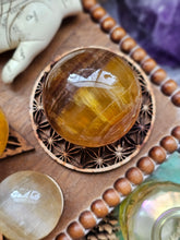 Load image into Gallery viewer, Natural Rare Yellow Fluorite Crystal Spheres