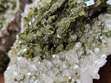 Load image into Gallery viewer, Raw Epidote Forest Fairy Quartz Crystal Clusters