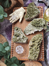 Load image into Gallery viewer, Raw Epidote Forest Fairy Quartz Crystal Clusters