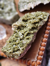 Load image into Gallery viewer, Raw Epidote Forest Fairy Quartz Crystal Clusters