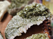 Load image into Gallery viewer, Raw Epidote Forest Fairy Quartz Crystal Clusters