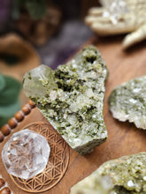 Load image into Gallery viewer, Raw Epidote Forest Fairy Quartz Crystal Clusters