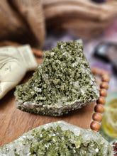 Load image into Gallery viewer, Raw Epidote Forest Fairy Quartz Crystal Clusters