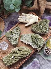 Load image into Gallery viewer, Raw Epidote Forest Fairy Quartz Crystal Clusters