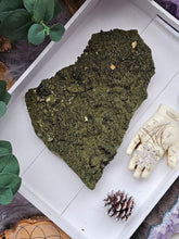 Load image into Gallery viewer, Raw Epidote Forest Fairy Quartz Slab Statement Crystal